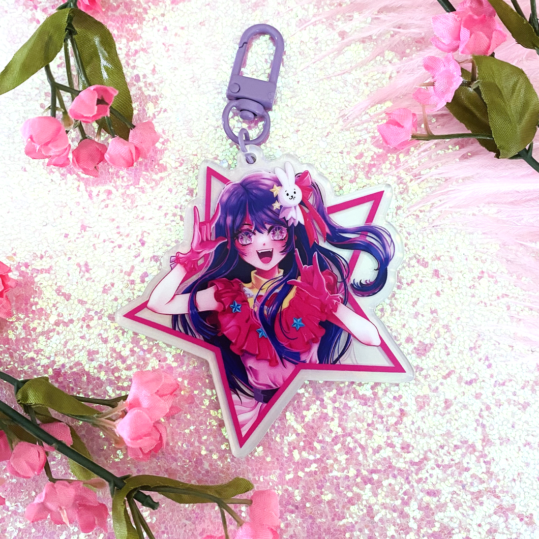 Hoshino Ai Holographic Keychain