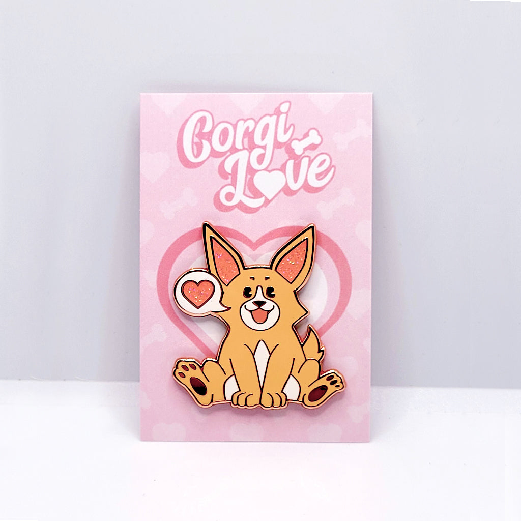 Corgi Love Pin